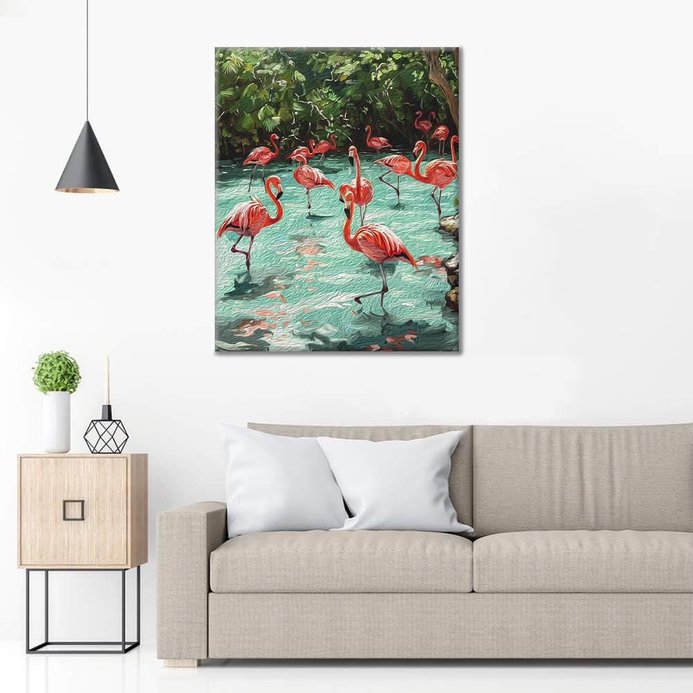 Flamants roses – Peinture par numéros