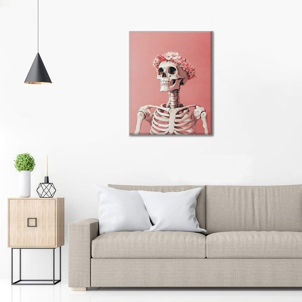 Fleur et Crâne – Peinture par numéros