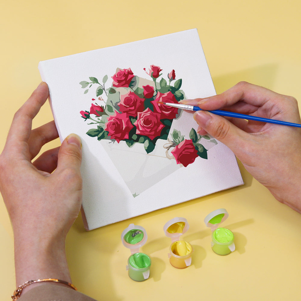 Rose – Peinture par numéros