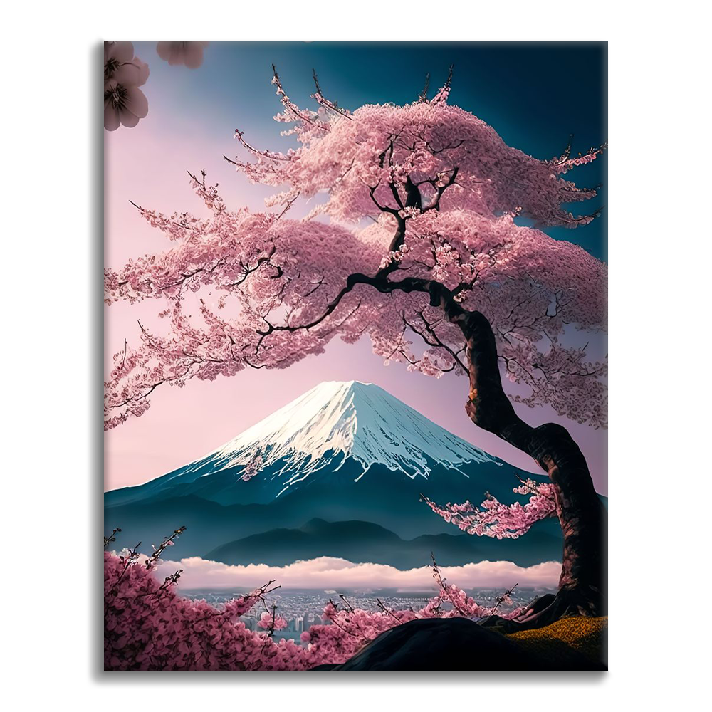 Fleurs de cerisier - Peinture par numéros