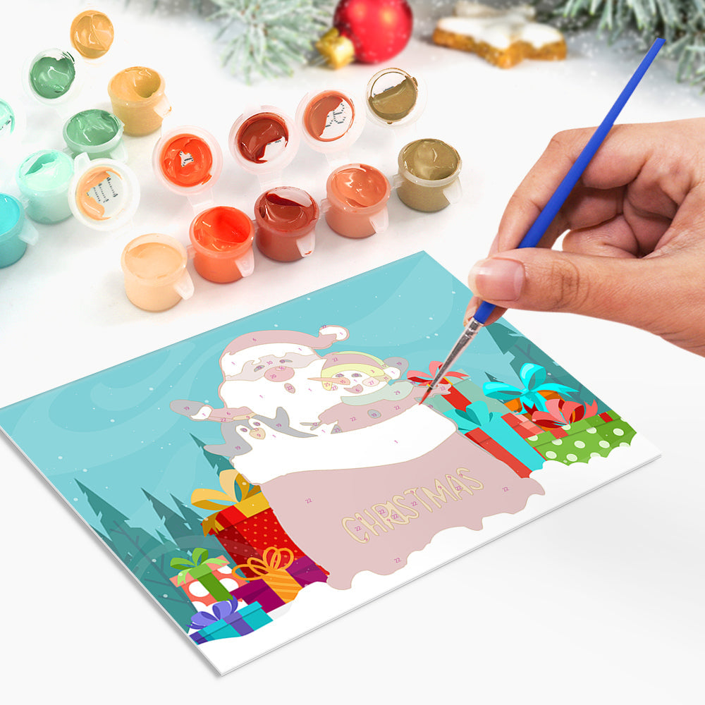 Carte de Noël IV – Peinture par numéros