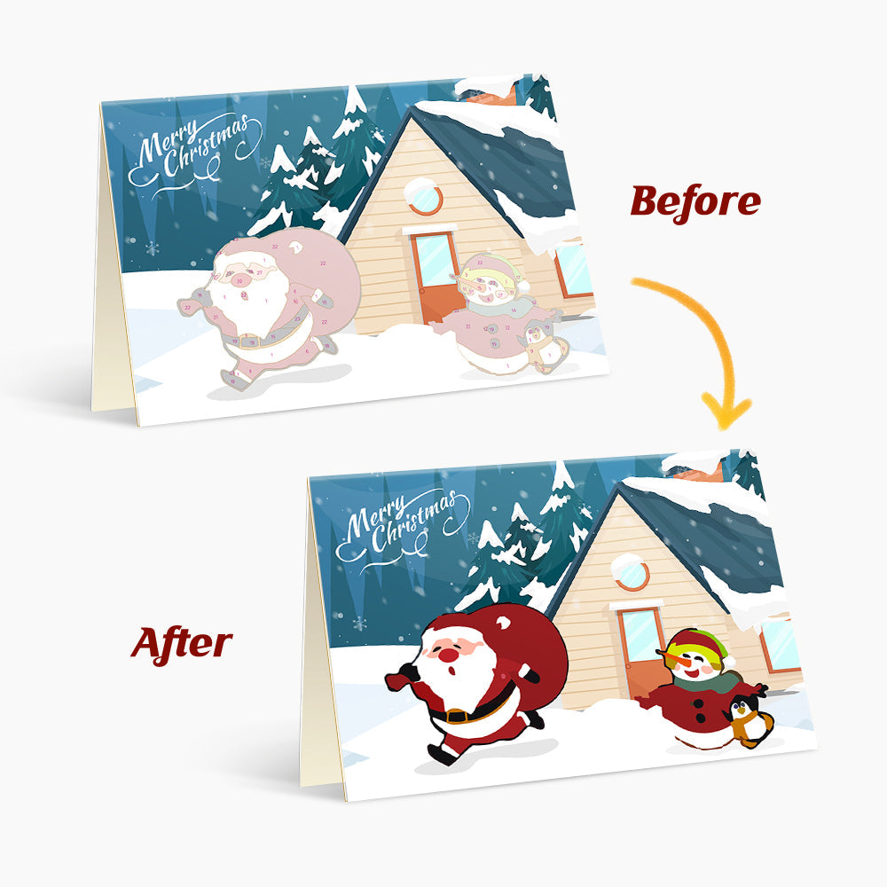 Carte de Noël IV – Peinture par numéros