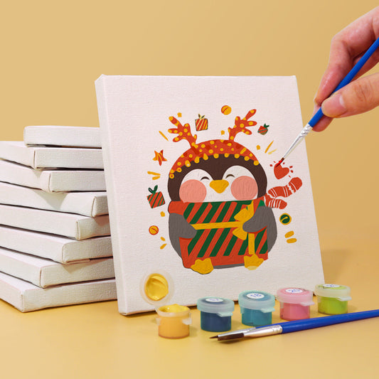 Pingouin de Noël – Peinture par numéros