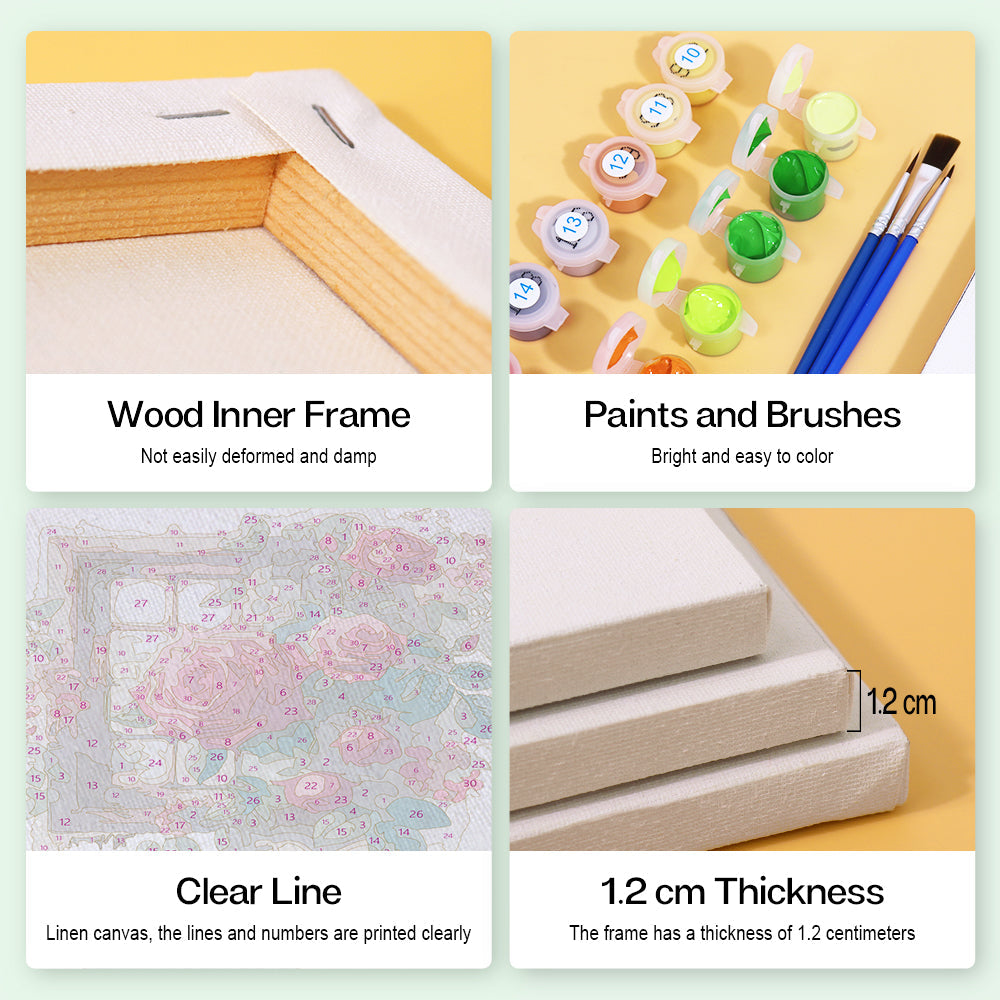 Rose – Peinture par numéros