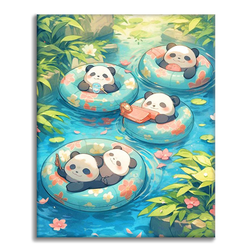 Panda mignon – Peinture par numéros