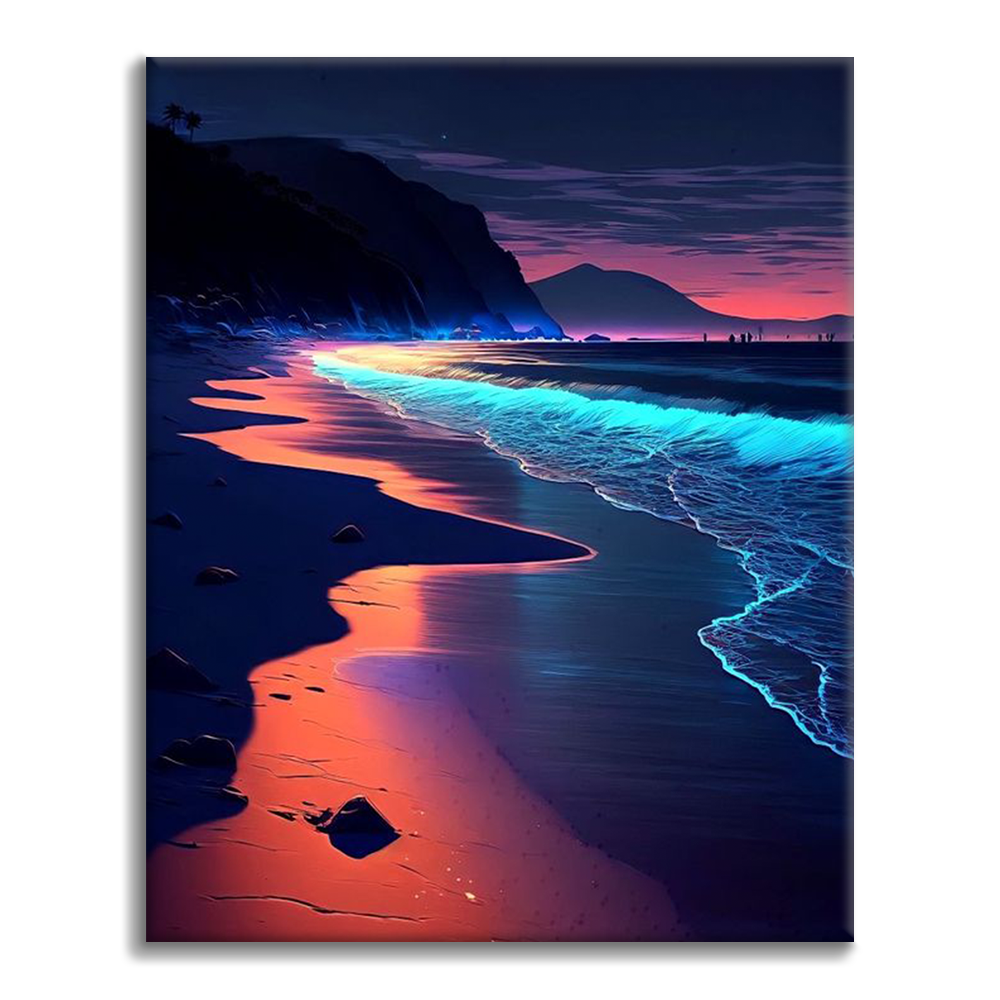 Plage colorée et lumineuse - Peinture par numéros