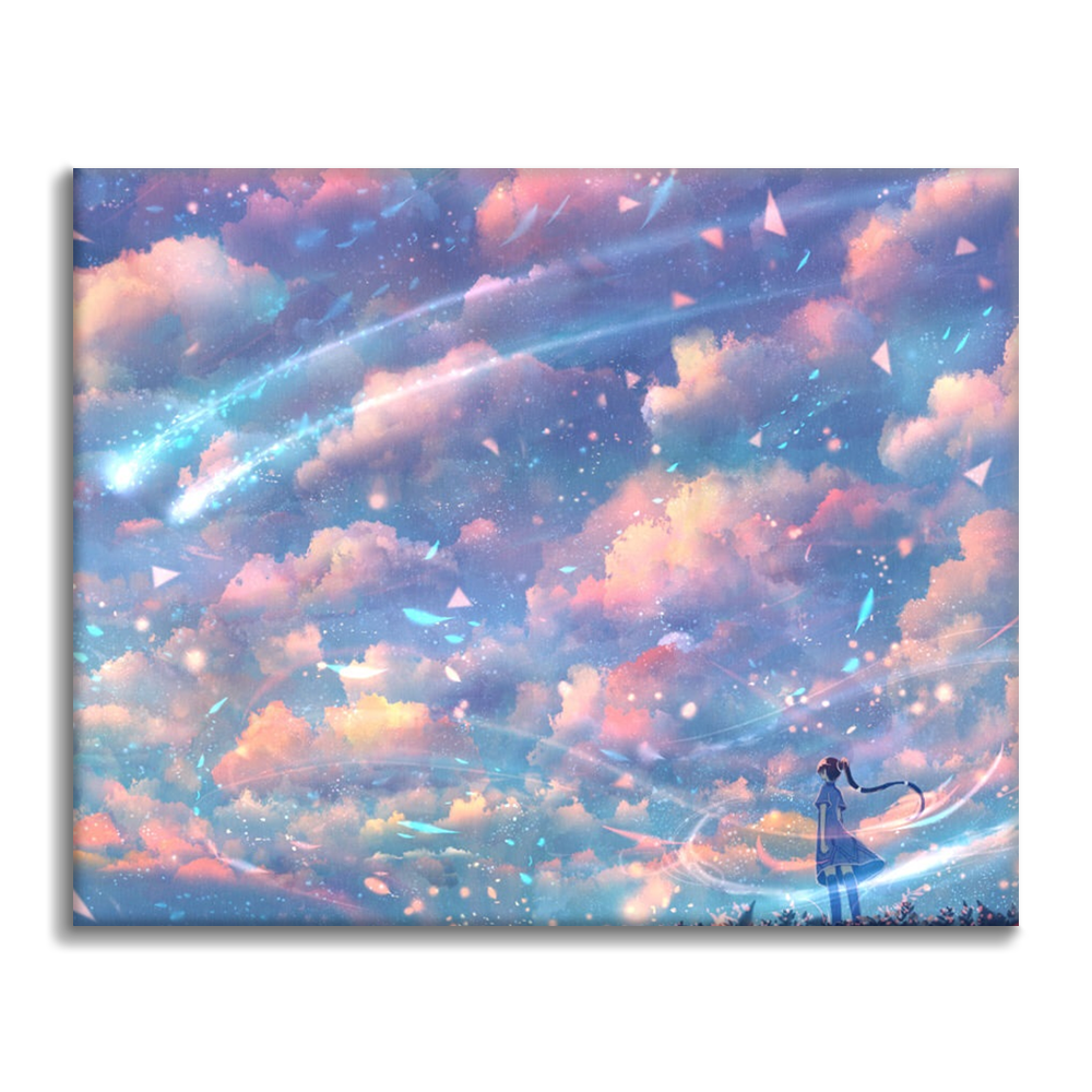 Fille sous le ciel – Peinture par numéros