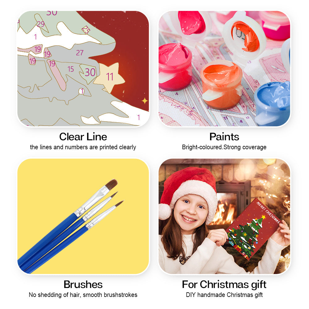 Carte de Noël III – Peinture par numéros