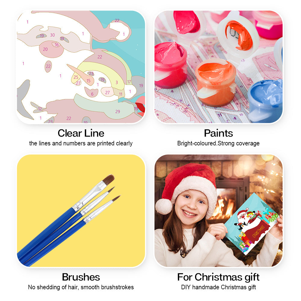 Carte de Noël IV – Peinture par numéros