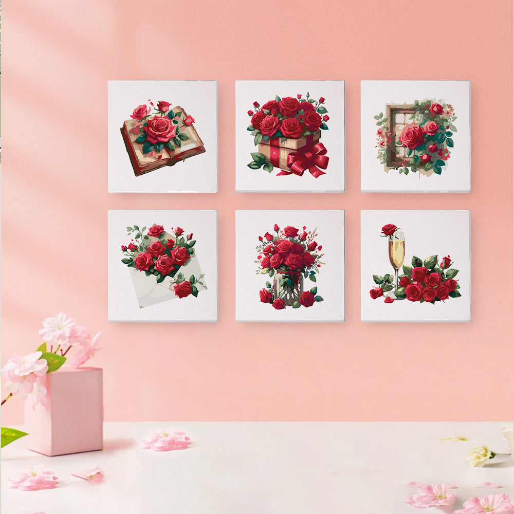 Rose – Peinture par numéros
