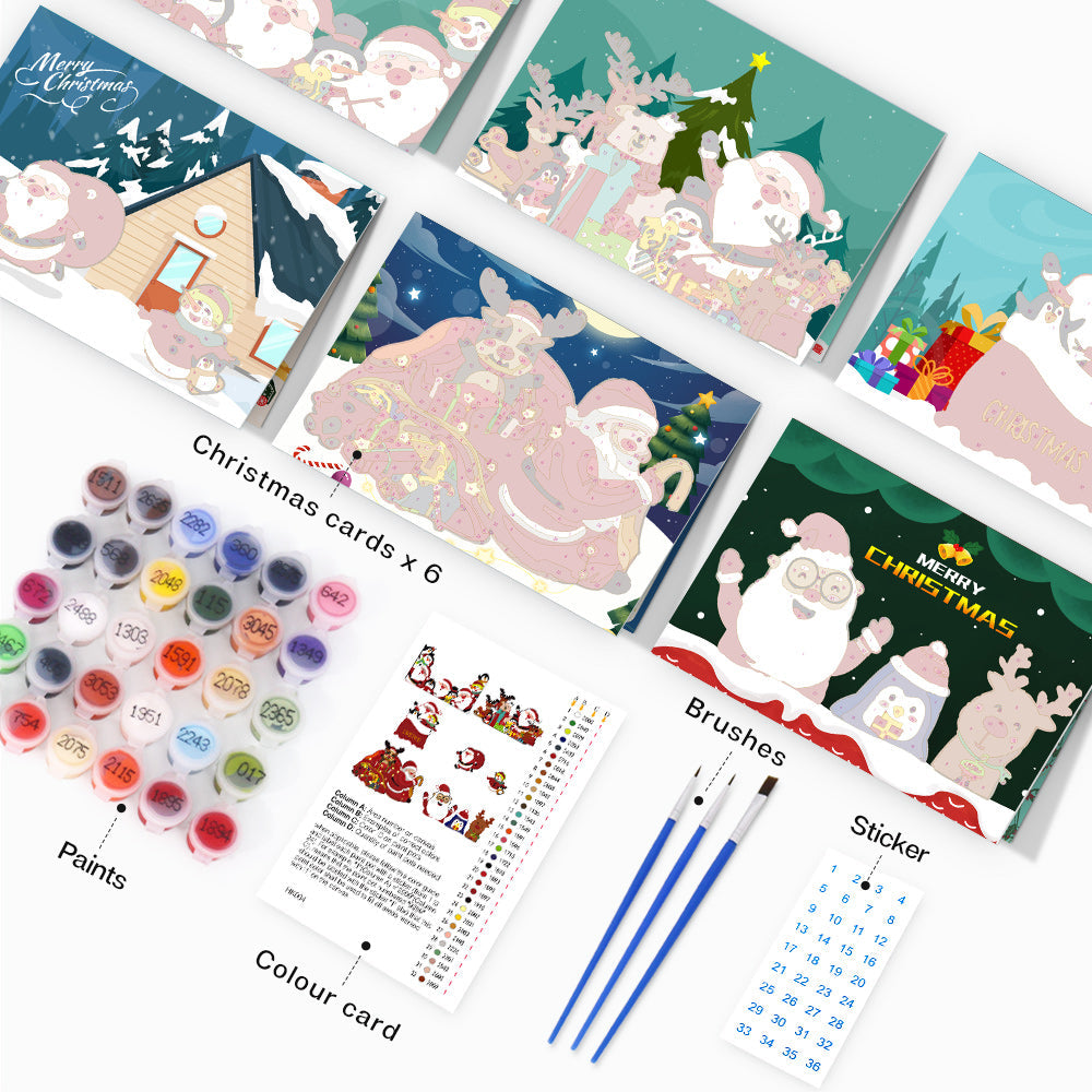 Carte de Noël IV – Peinture par numéros