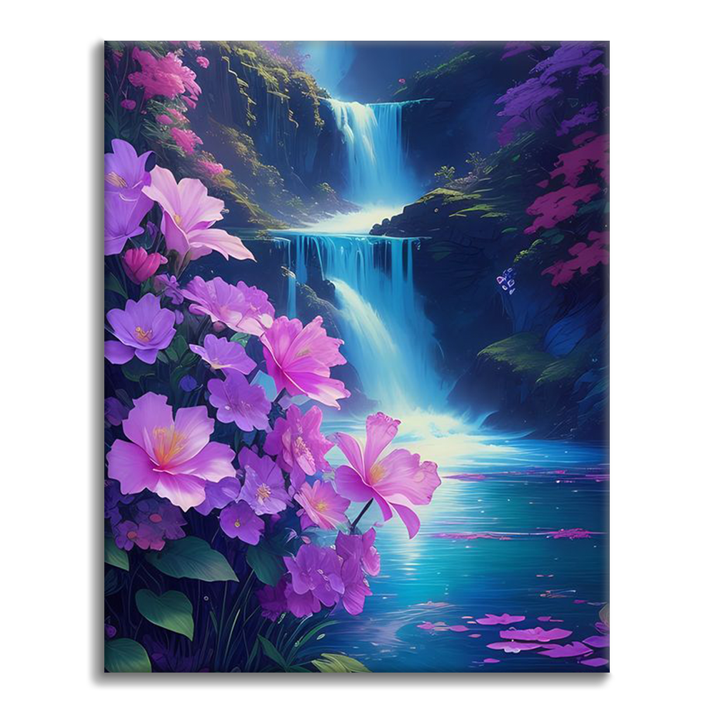Chutes de fleurs – Peinture par numéros