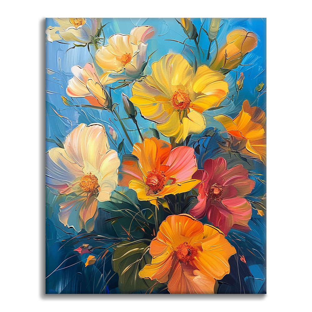 Fleurs lumineuses – Peinture par numéros