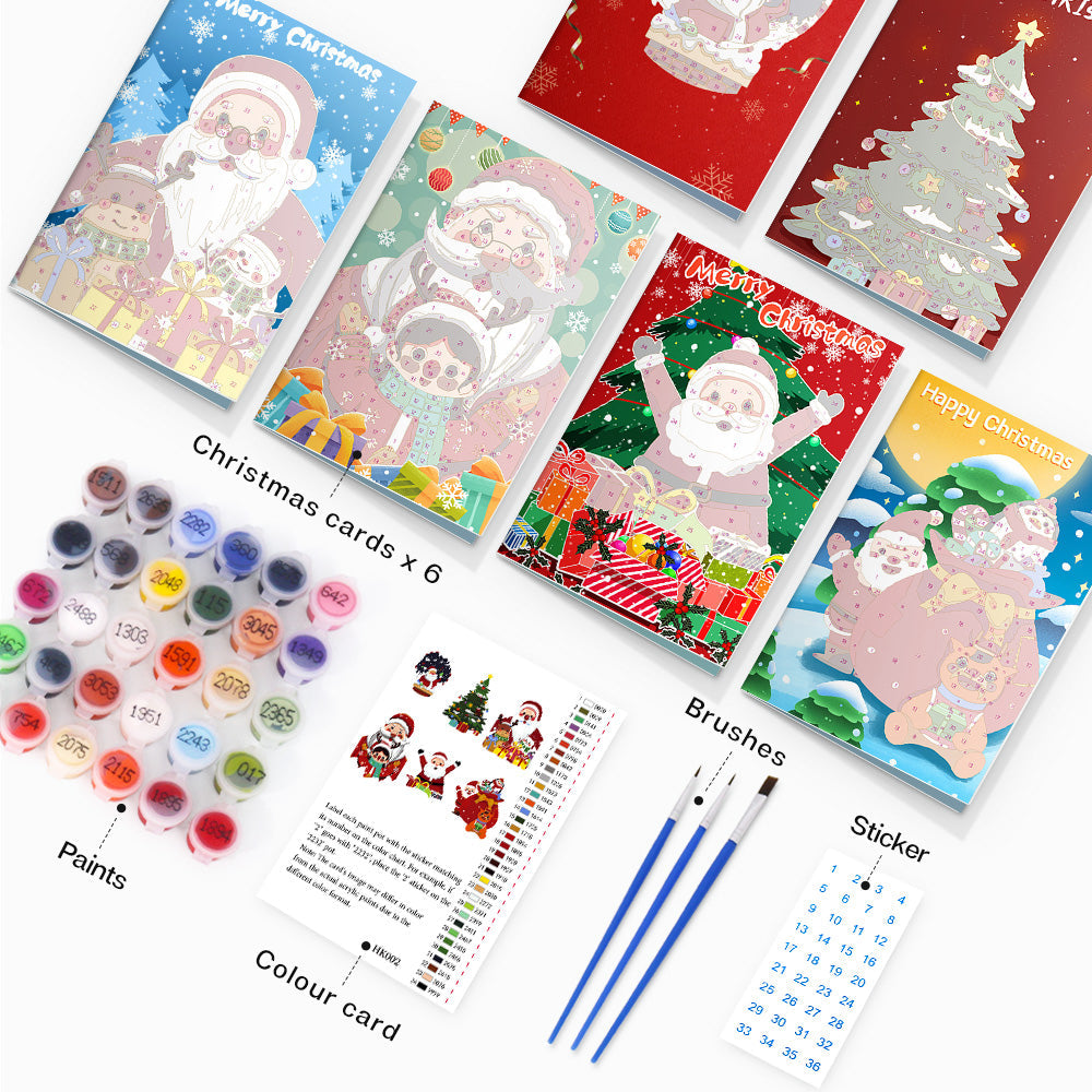Carte de Noël III – Peinture par numéros