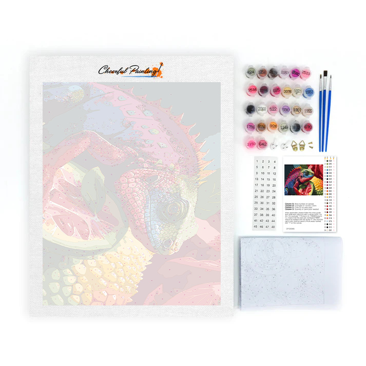 Iguane numérique – Peinture par numéros
