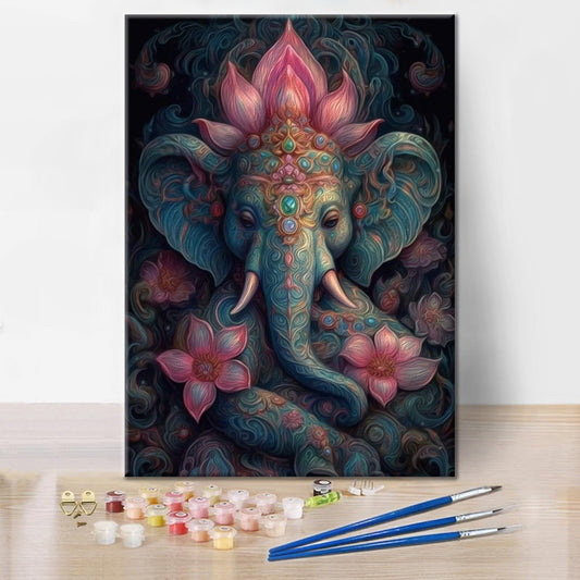 Un éléphant en Inde - Peinture par numéros