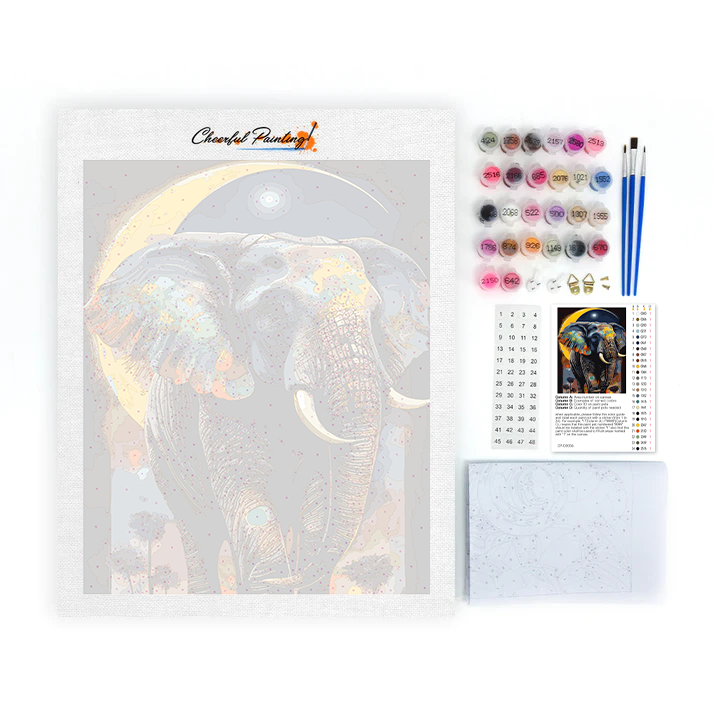 J'adore les éléphants - Peinture par numéros