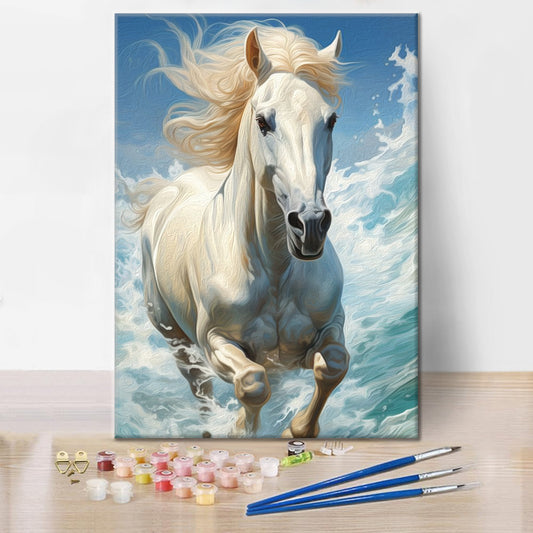 Cheval majestueux en train de courir - Peinture par numéros