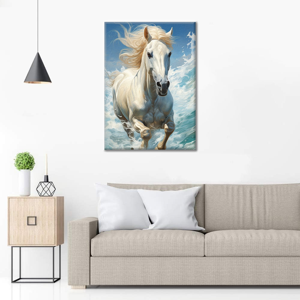 Cheval majestueux en train de courir - Peinture par numéros