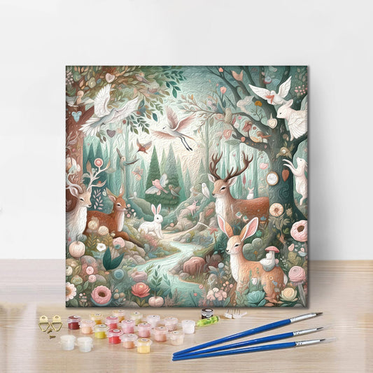 Différentes forêts magiques de Noël - Peinture par numéros
