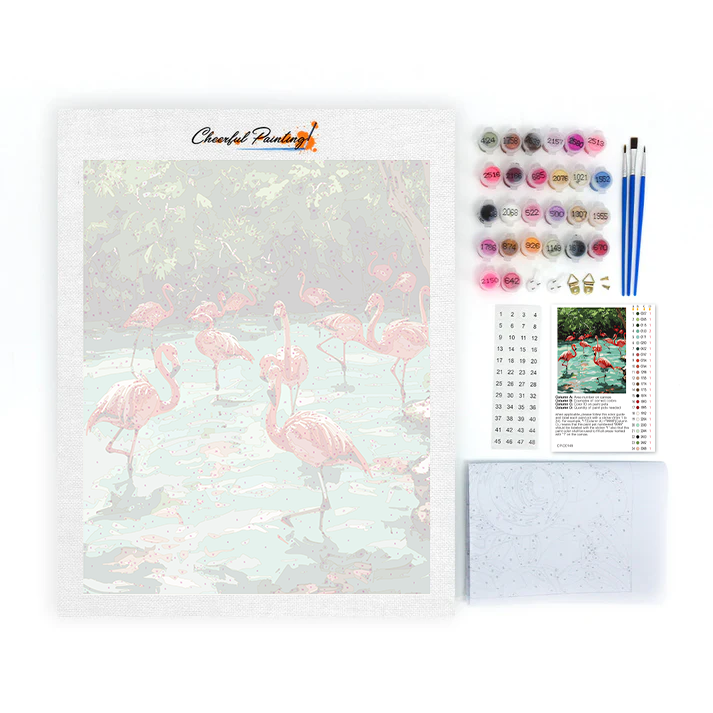 Flamants roses – Peinture par numéros