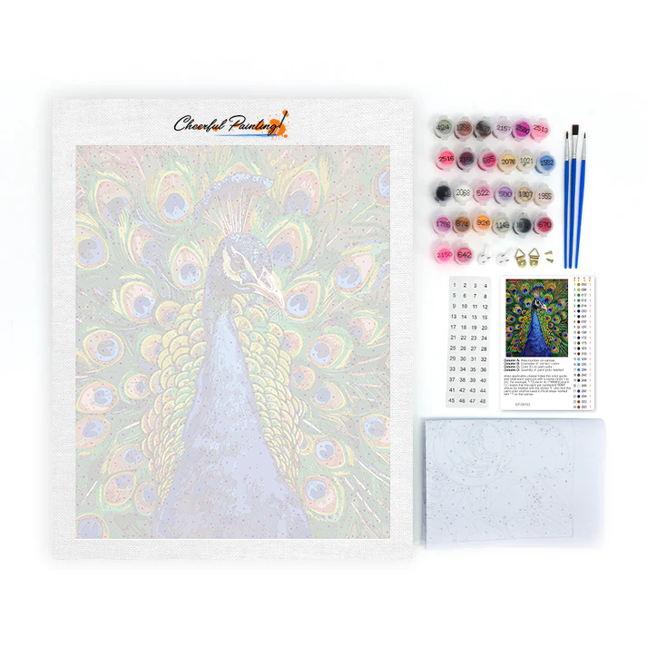 Paon – Peinture par numéros