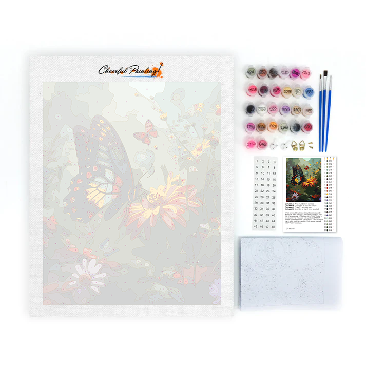 Papillon coloré – Peinture par numéros