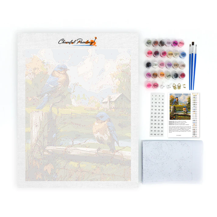 Rouge-gorge – Peinture par numéros