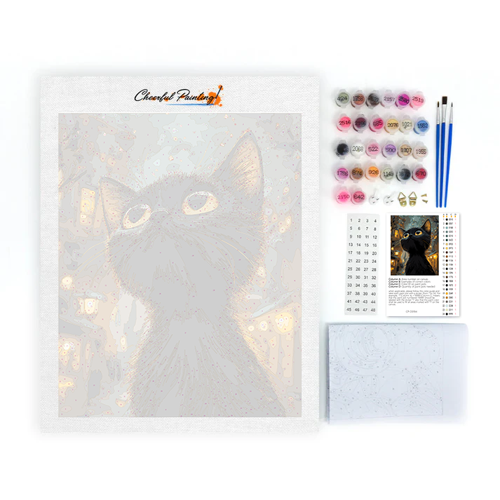 Chat Noir – Peinture par numéros