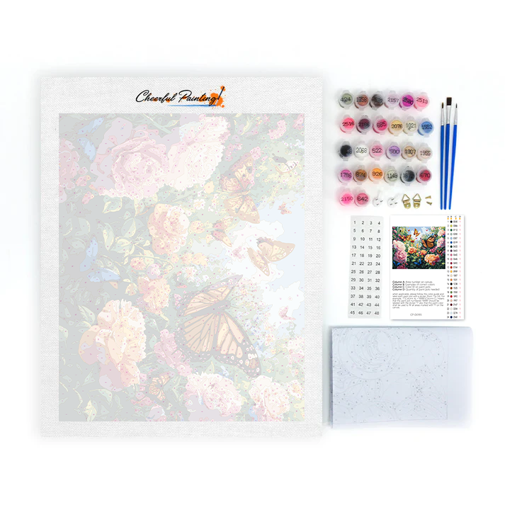 Jardin des papillons – Peinture par numéros