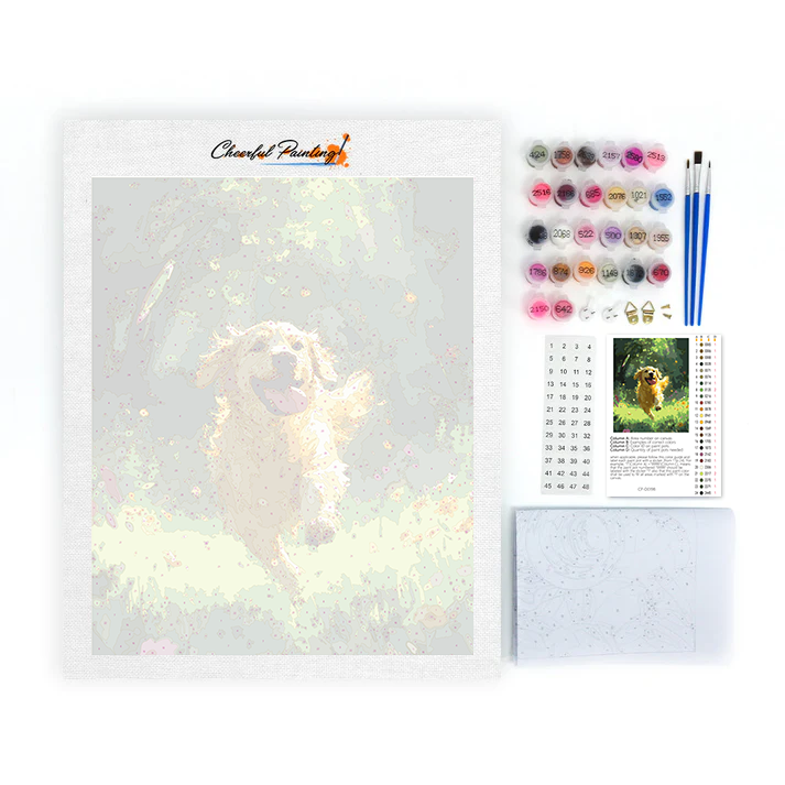Golden Retriever – Peinture par numéros