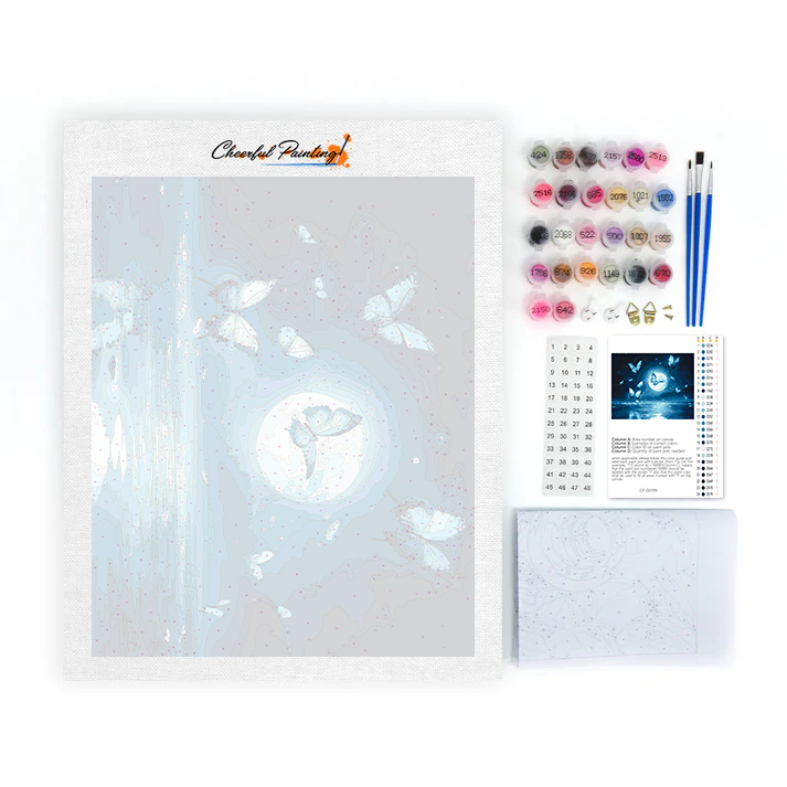 Papillon au clair de lune – Peinture par numéros
