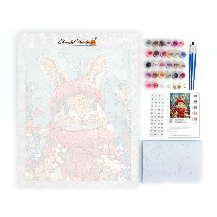Lapin de Noël - Peinture par numéros