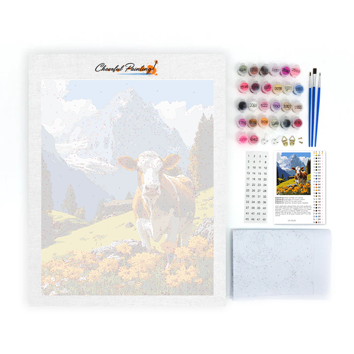 Vache Suisse - Peinture par Numéros