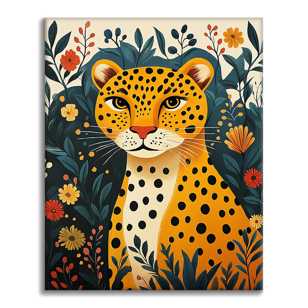 Léopard de la Jungle - Peinture par Numéros
