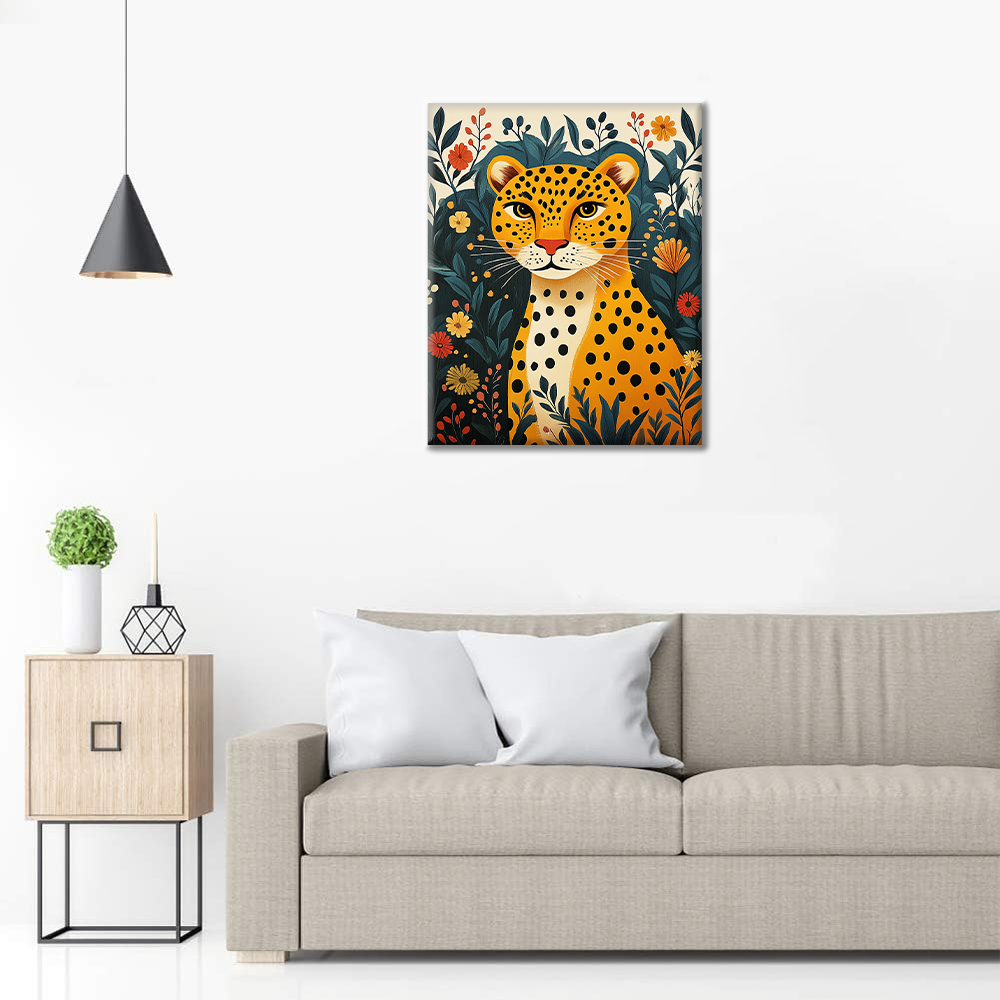 Léopard de la Jungle - Peinture par Numéros