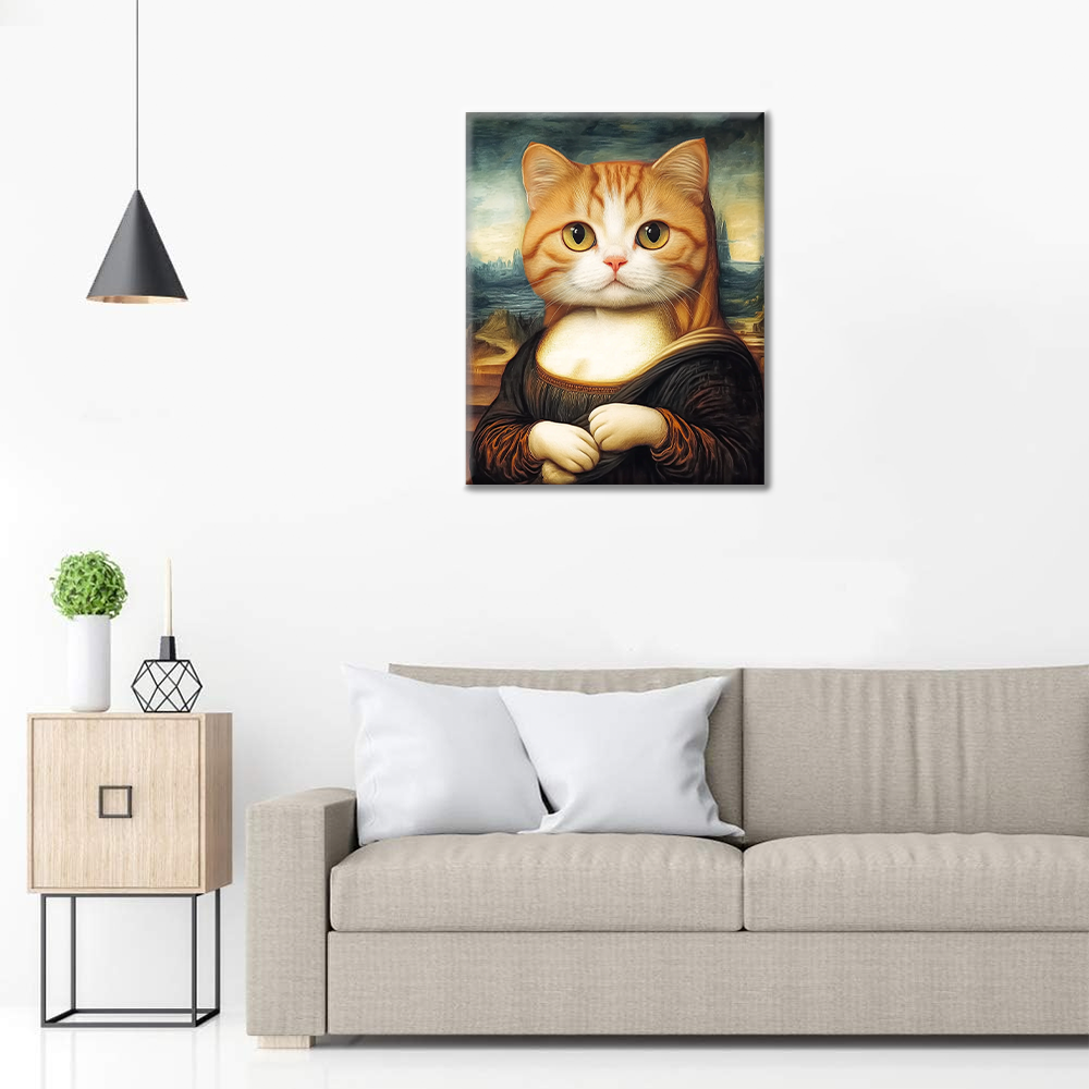Chat Mona Lisa - Peinture par Numéros