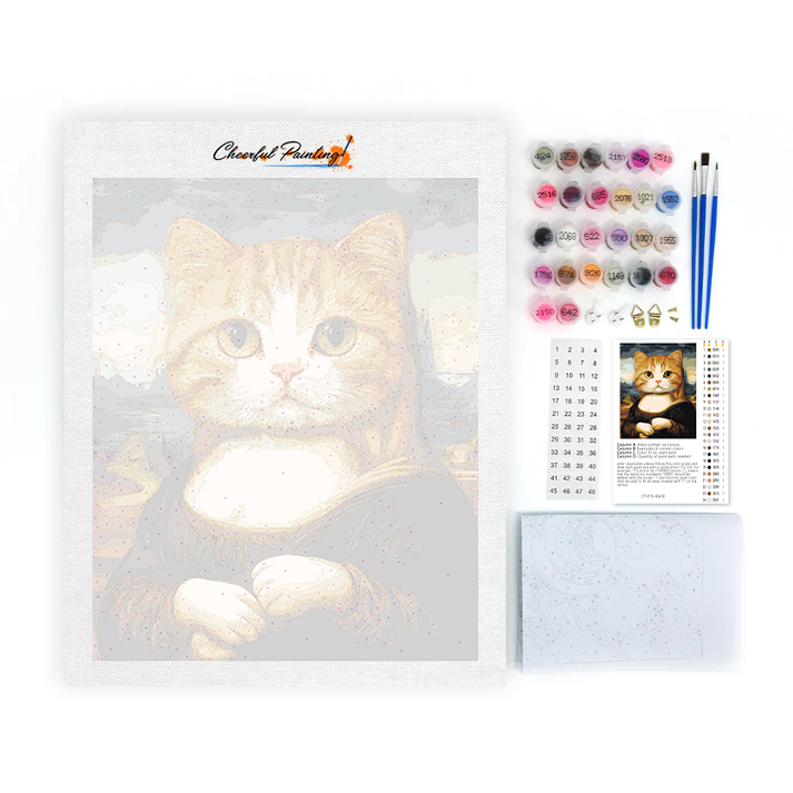 Chat Mona Lisa - Peinture par Numéros