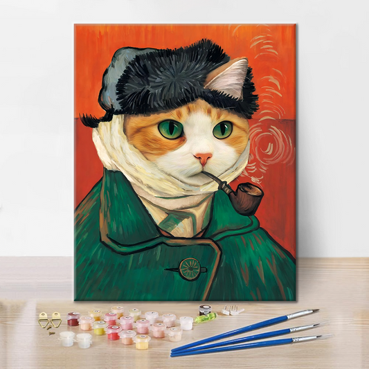 Autoportrait de Chat - Peinture par Numéros