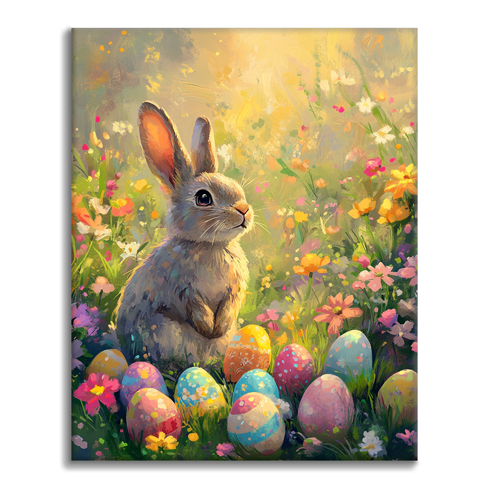 Lapin dans le Jardin - Peinture par Numéros