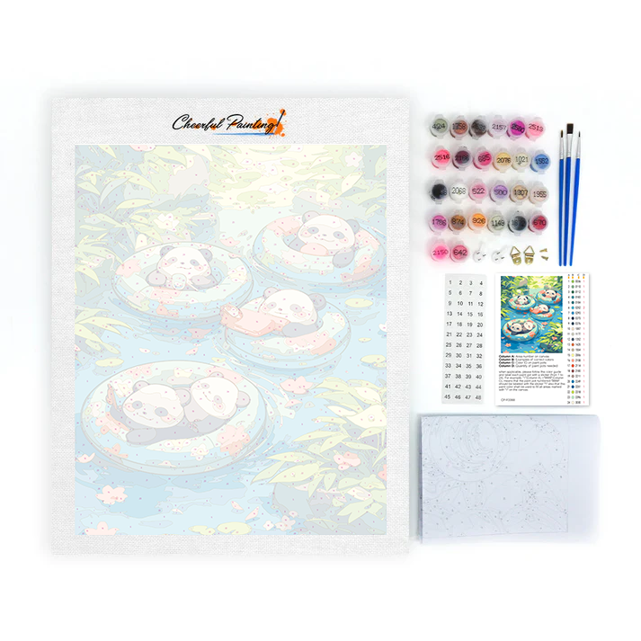 Panda mignon – Peinture par numéros
