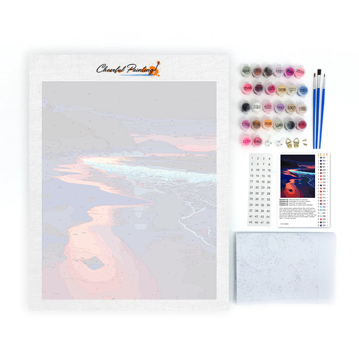 Plage colorée et lumineuse - Peinture par numéros