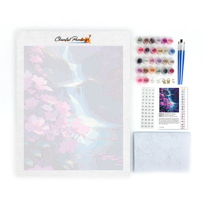 Chutes de fleurs – Peinture par numéros