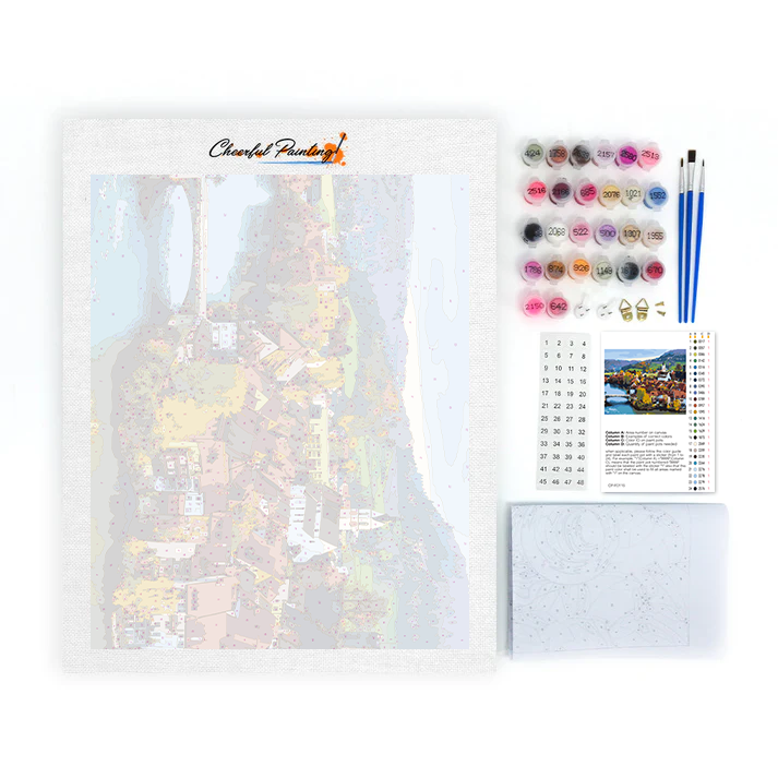 Colorcraft Swiss River Village – Peinture par numéros