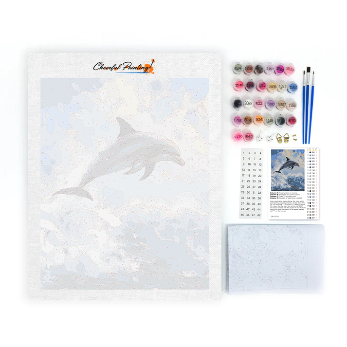 Dauphins – Peinture par numéros