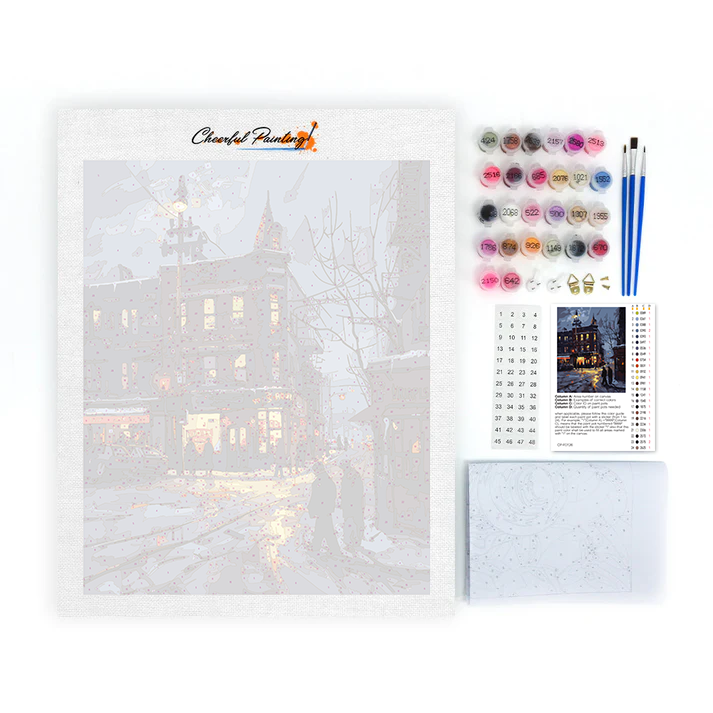 Dusk City Corner – Peinture par numéros