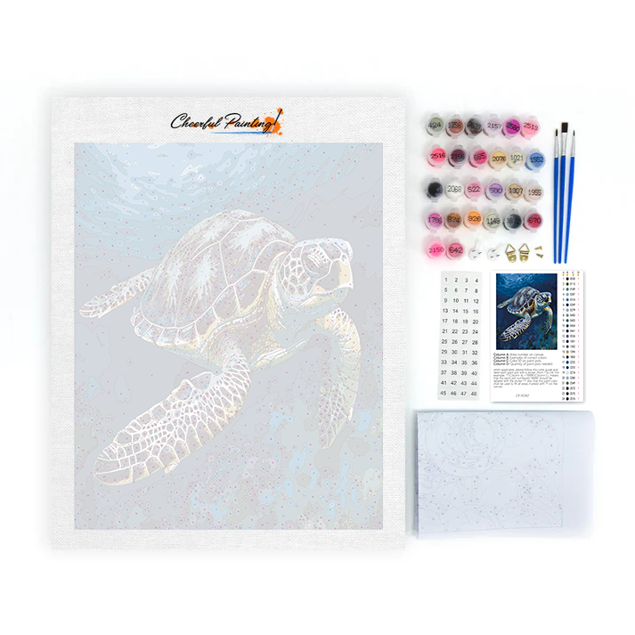 Tortue de mer – Peinture par numéros