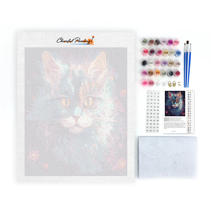 Chat fantôme – Peinture par numéros