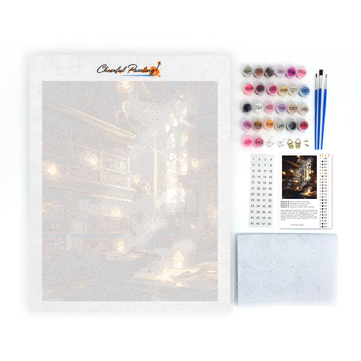 Bibliothèque magique – Peinture par numéros
