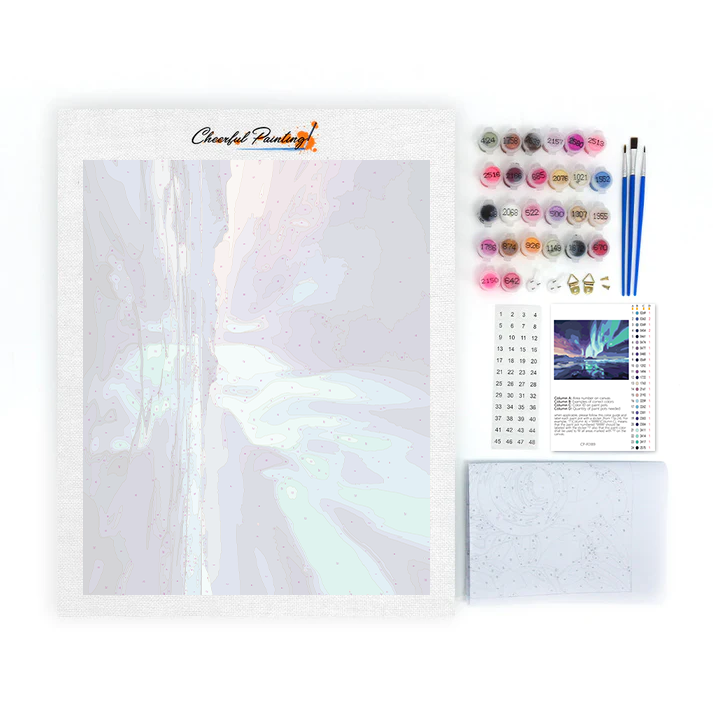 Aurore et lac – Peinture par numéros